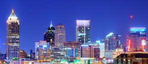 atlanta skyline at night
