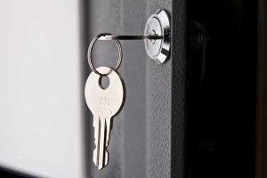 key unlocking door