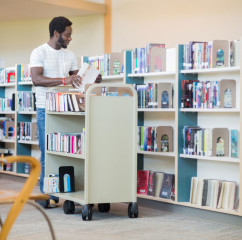 Librarian_with_trolley