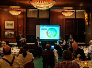 Photo of Tina Teree Baker, IGP, President of Cadence Group, leading a panel for ARMA NOVA
